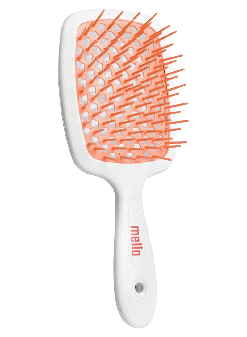 mella Detangling Hair Brush - Pink and White - Image 1