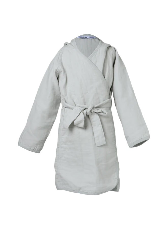 Mininor Organic Cotton Bathrobe 1218M, Glacier Grey - Image 2