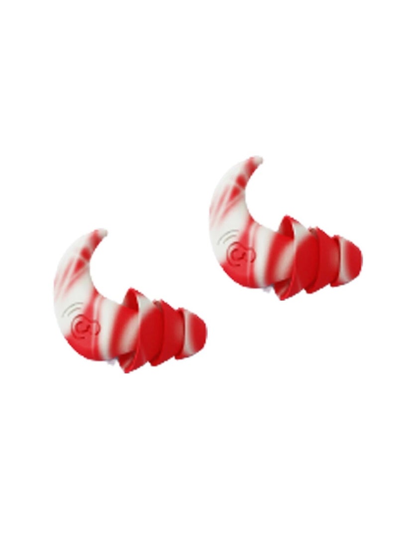 AROAQ Ear Plugs, High Fidelity Reusable Silicone Noise Cancelling Earplugs, Soft Silicone Reusable Earplugs For Swimming, Sleeping, Diving, Noise Sensitivity & Flights, Red - Image 1