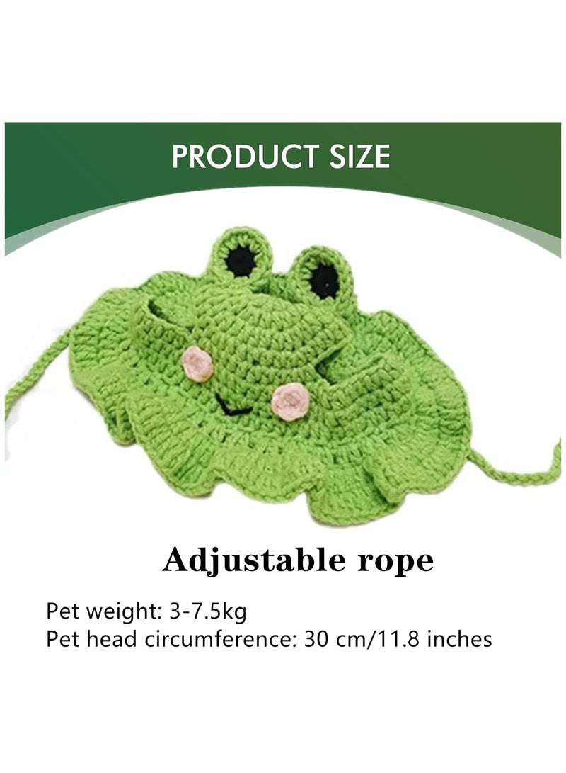 A.M Cat Hat Cute Frog Hat Pet Hat Halloween Cat Kitten Costumes Cat Birthday Hat for Christmas Birthday - Image 3