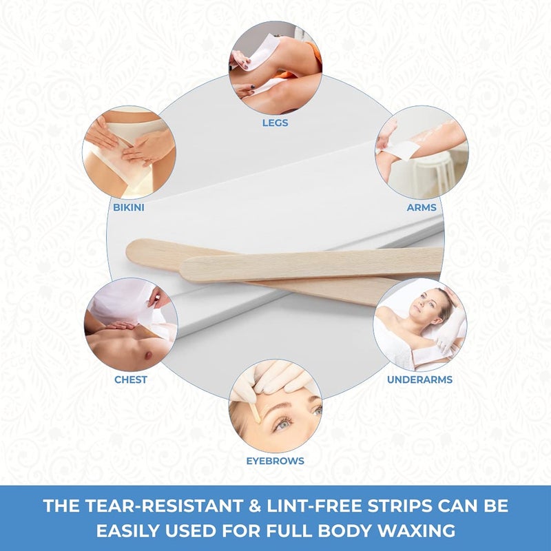 ForPro Professional Collection Non-Woven Epilating Strips, White, Tear-Resistant, Pre-Cut Strips for Hair Removal, 3â€ W x 9â€ L, 100-Count - Image 4