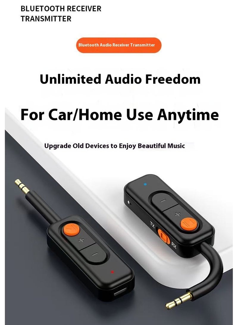 Bluetooth 5.4 Audio Adapter 2-in-1 Wireless Receiver Transmitter AUX Converter for Car, TV, Earphones, Speakers, Airplane - Image 2