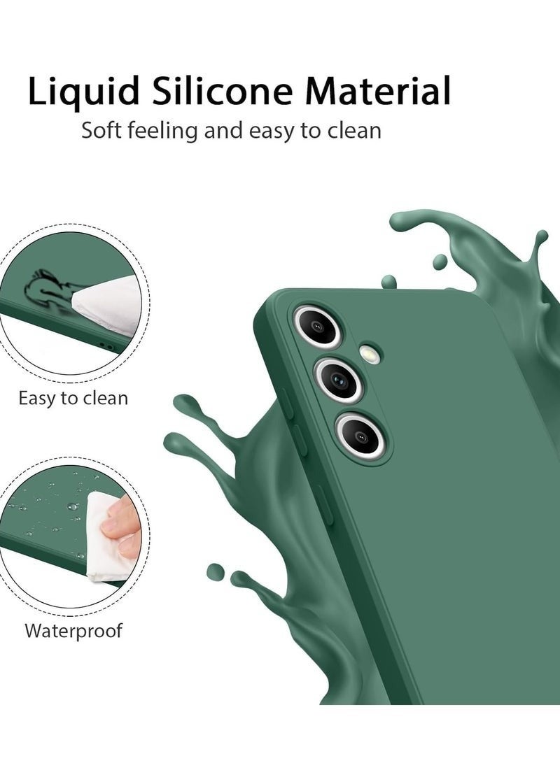 Samsung Galaxy S24 FE Case Cover Inner Fabric Lining with Camera Protection Case for Samsung Galaxy S24 FE Green - Image 2
