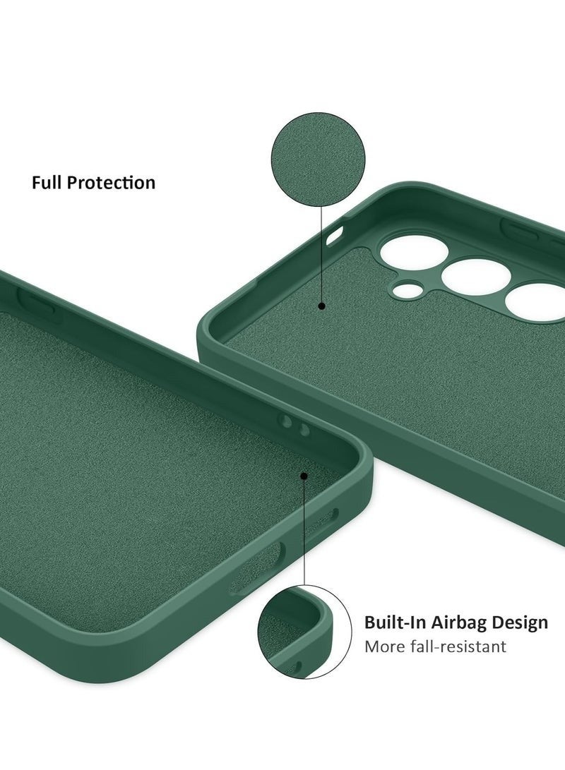Samsung Galaxy S24 FE Case Cover Inner Fabric Lining with Camera Protection Case for Samsung Galaxy S24 FE Green - Image 3