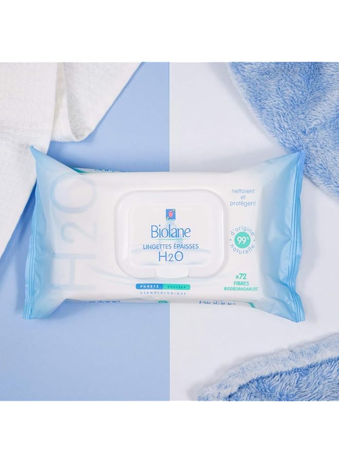 Biolane H2O Eco Refill Thick Wipes 3 Packs Of 72 Wipes - Image 3