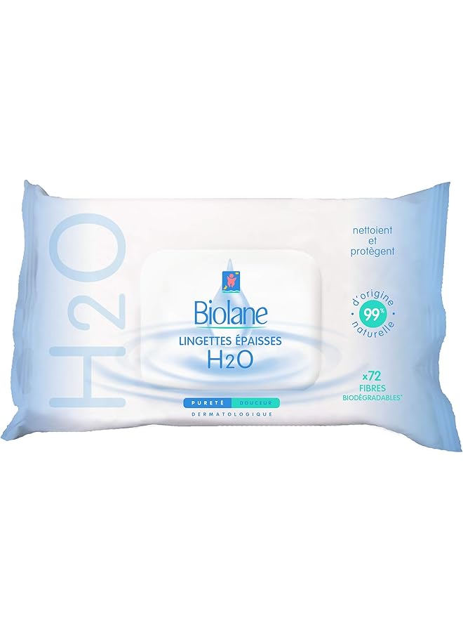 Biolane H2O Eco Refill Thick Wipes 3 Packs Of 72 Wipes - Image 2