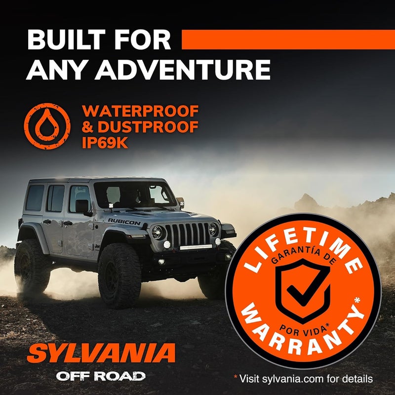 SYLVANIA Rugged 4 Inch Round LED Light Pod - 2100 Lumens Off-Road Flood Light - Image 3