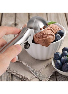 Arabest Premium Ice Cream Scoop with Trigger, Ice Cream Scooper Stainless Steel, Heavy Duty Metal Icecream Scoop Spoon Dishwasher Safe, Perfect for Frozen Yogurt, Gelatos, Sundaes, Medium Silver  - Image 5