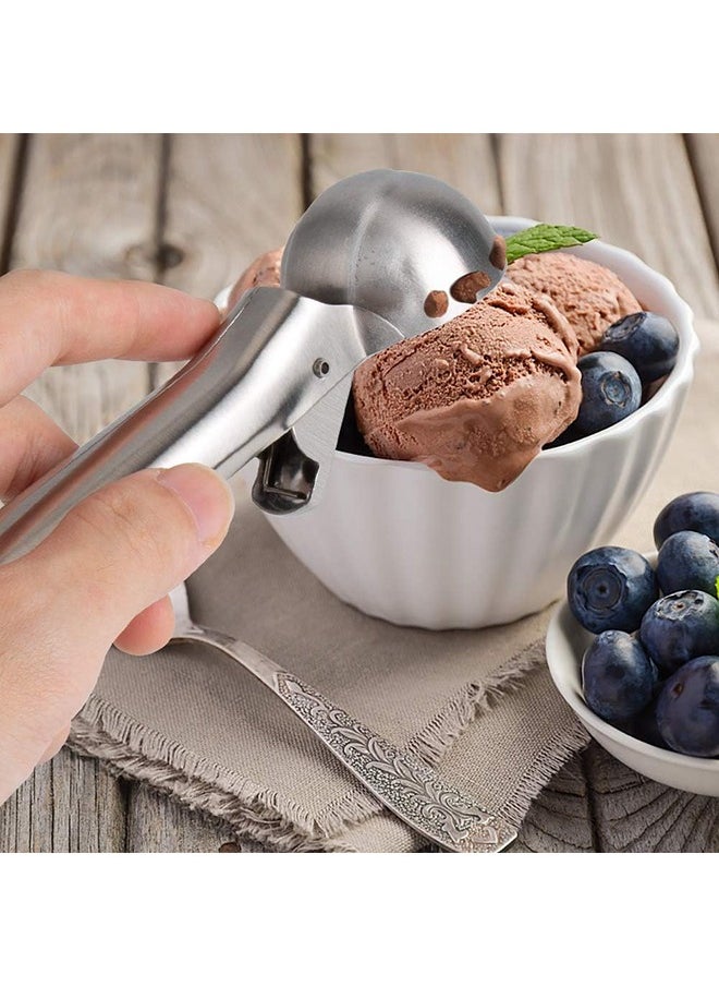 Arabest Premium Ice Cream Scoop with Trigger, Ice Cream Scooper Stainless Steel, Heavy Duty Metal Icecream Scoop Spoon Dishwasher Safe, Perfect for Frozen Yogurt, Gelatos, Sundaes, Medium Silver  - Image 5