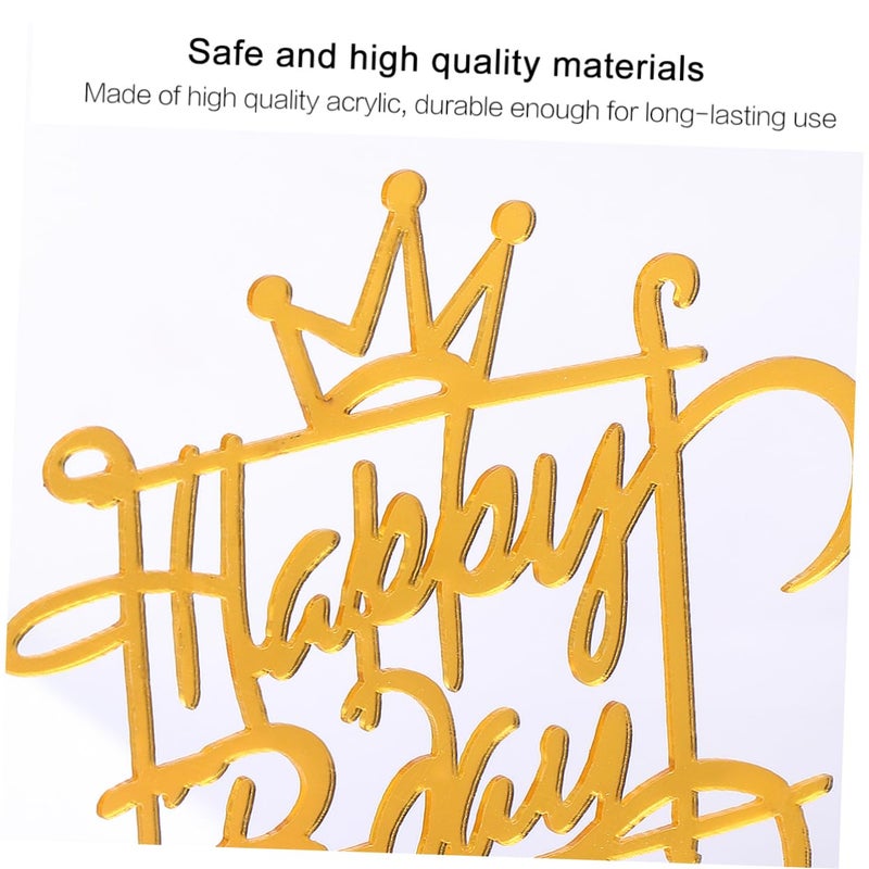 10Pcs Clear Acrylic Cake Insert Cards Birthday Cake Topper Decorations For Party Supplies - Image 3