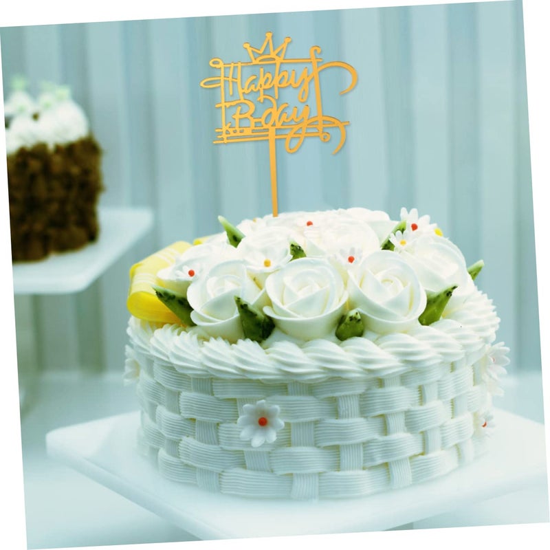 10Pcs Clear Acrylic Cake Insert Cards Birthday Cake Topper Decorations For Party Supplies - Image 5