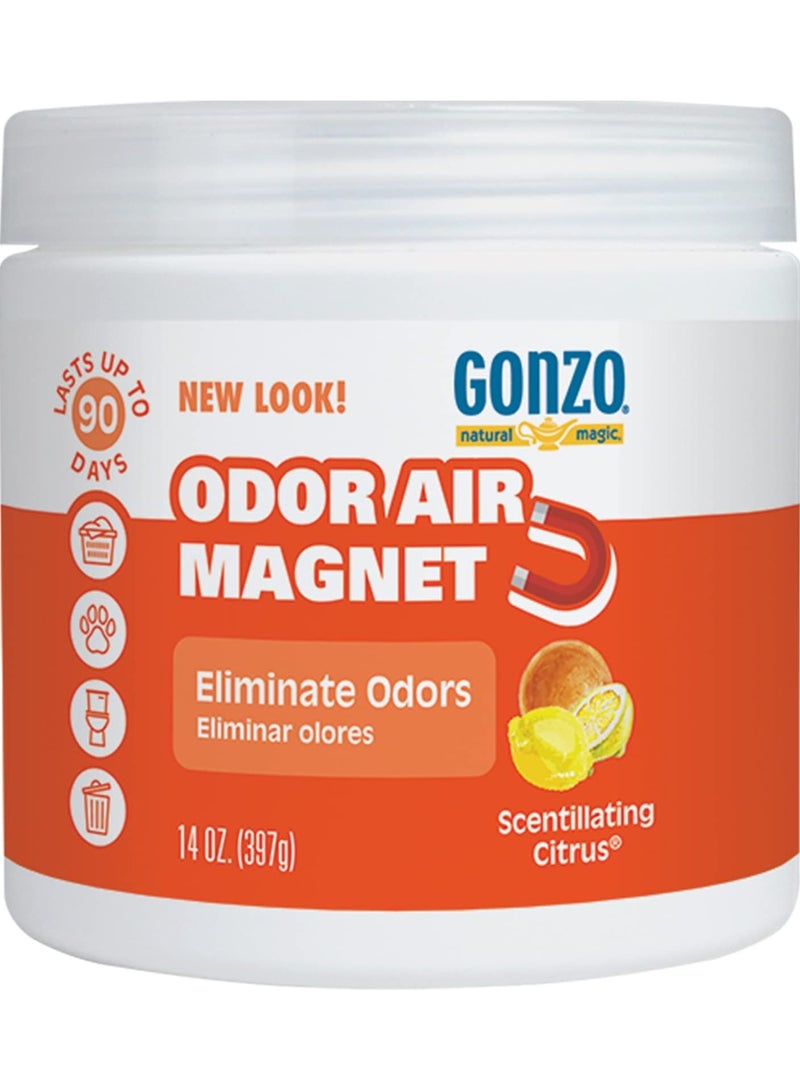 Gonzo Natural Magic Odor Absorbing Gel;  14 Ounce, Scentillating Citrus - Image 1