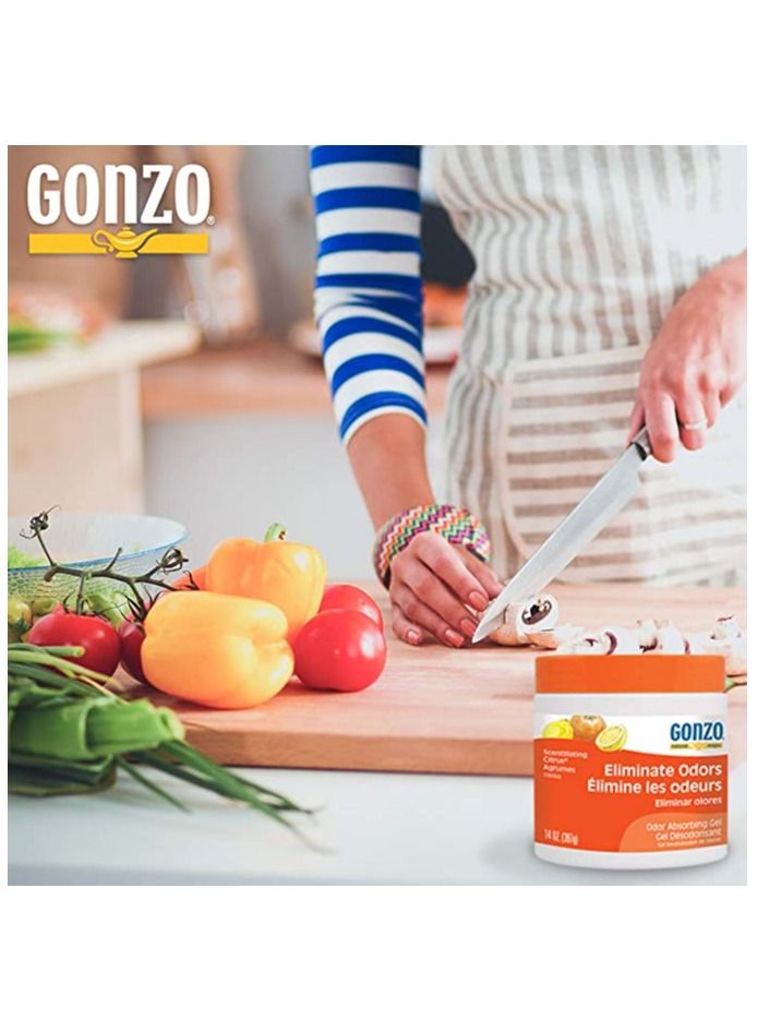 Gonzo Natural Magic Odor Absorbing Gel;  14 Ounce, Scentillating Citrus - Image 3