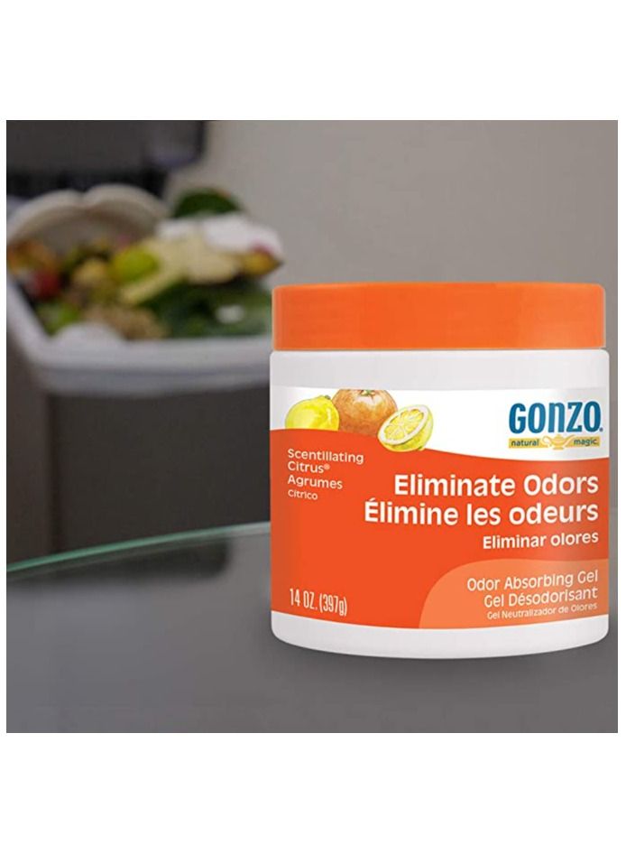 Gonzo Natural Magic Odor Absorbing Gel;  14 Ounce, Scentillating Citrus - Image 4