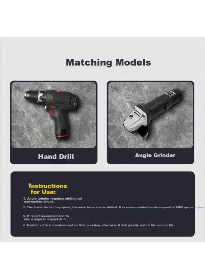Lichang Ceramic Tile Punching Special Drill Bit Dry Drilling Stone Glass Marble Artifact Hand Drill Complete Ceramic Tile Opener - Image 3