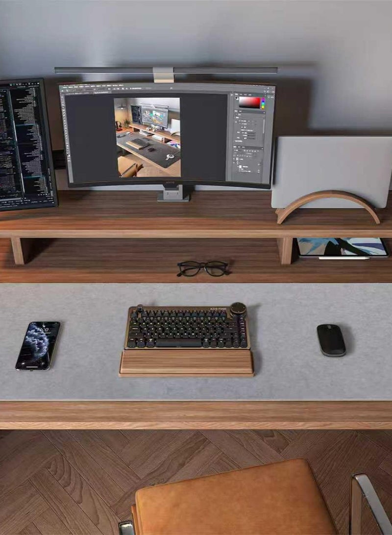 MAOGEDA Multifunctional Felt Desk Mat, Computer Mouse Pad, Office Desk Mat 90cm X 30cm Large Felt Mouse Pad, Extended Gaming Mouse Pad, Computer Desk Mat, Non-slip and Waterproof Office Desk Mat Protector (Light Gray) - Image 3