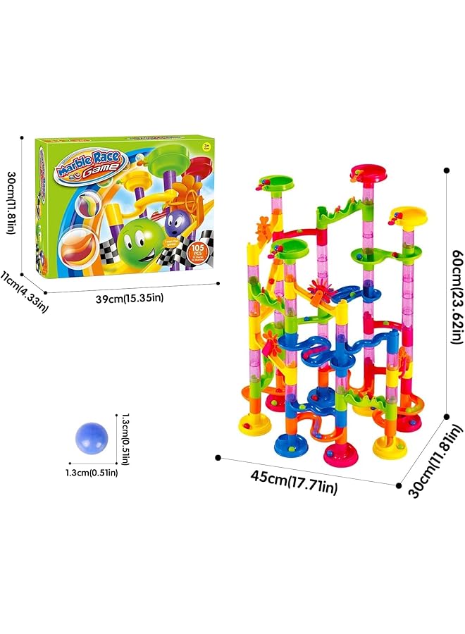 Mumoo Bear Marble Run Set 109 Pcs Construction Building Blocks Toys Game For 4 5 6 7 Year Old Boys Girls Kids - Image 5