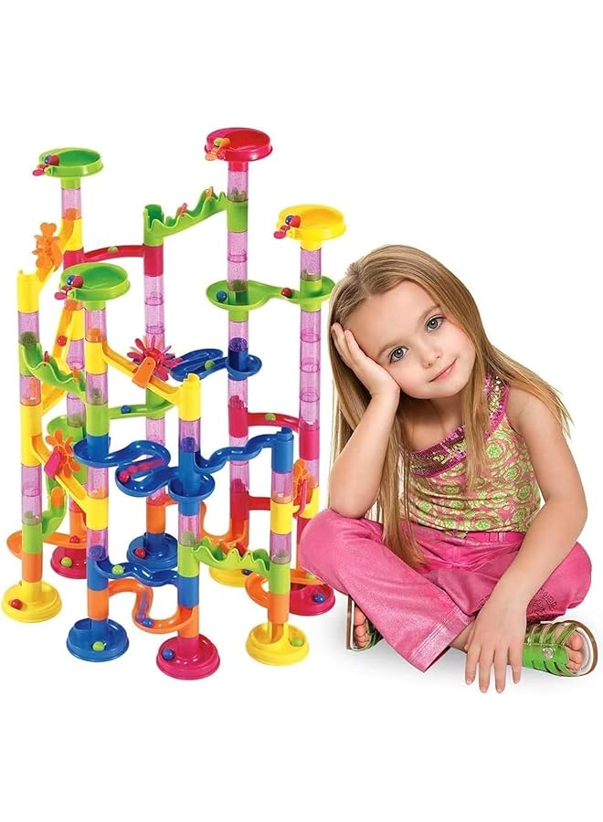Mumoo Bear Marble Run Set 109 Pcs Construction Building Blocks Toys Game For 4 5 6 7 Year Old Boys Girls Kids - Image 1