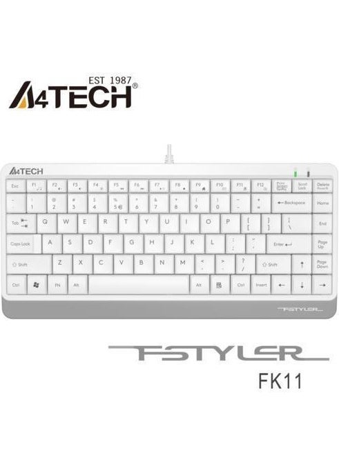 A4 Tech FK11 Q USB Wired Mini Keyboard White Color - pzsku/ZBA3731283E09C9FF7238Z/45/_/1725795514/745c8775-aa17-42d6-937b-52636c010396