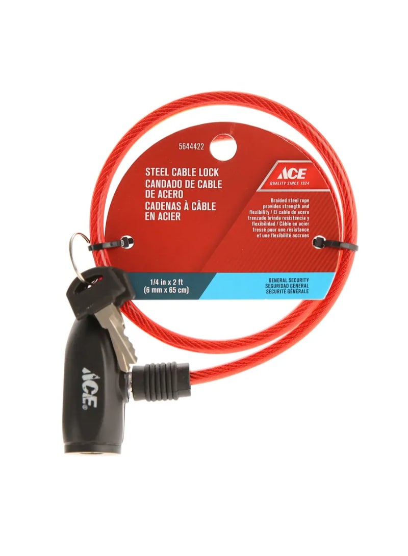 ACE Ace Bicycle Cable Lock 65cm