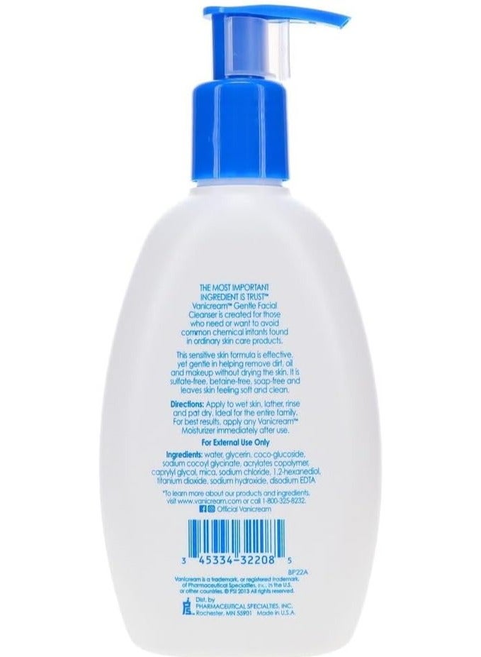 Vanicream Gentle Facial Cleanser for sensitive skin with pump dispenser - dye free, fragrance free, preservative free - oil free and non comedogenic - dermatologist d - 8 ounce - Image 2