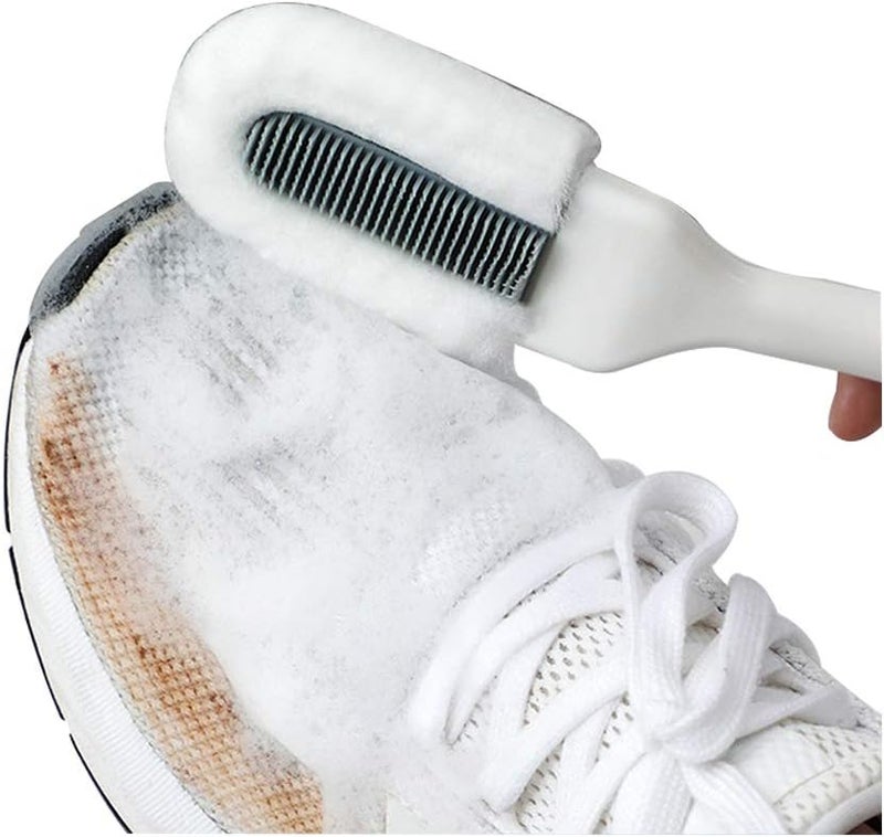 Andiker Professional Cleaning Shoe Brush - Multifunctional Long Handle Cleaner with Soft Bristles (White) - Image 1