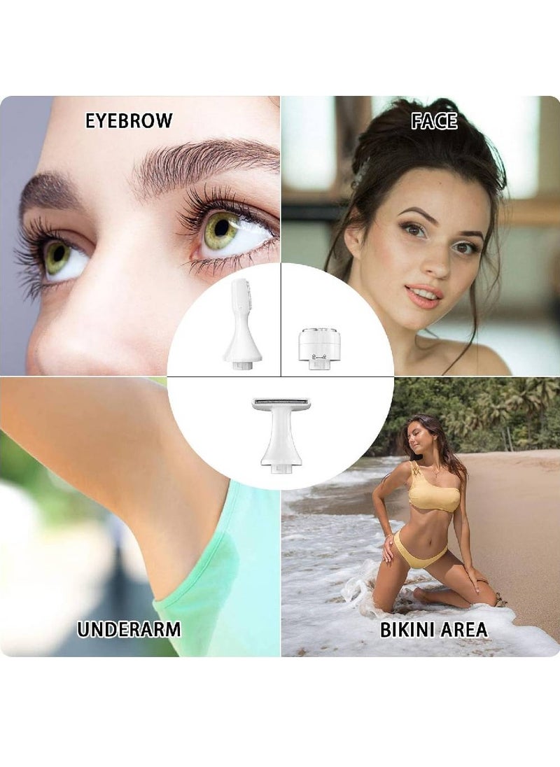 brori - Lady Shaver,brori Bikini Trimmer for Women 3 in 1 Razors Womens Hair Remover for Face Eyebrow Body Legs Underarms Public Electric Rechargeable Ladies Razor Wet and Dry Waterproof - Image 1