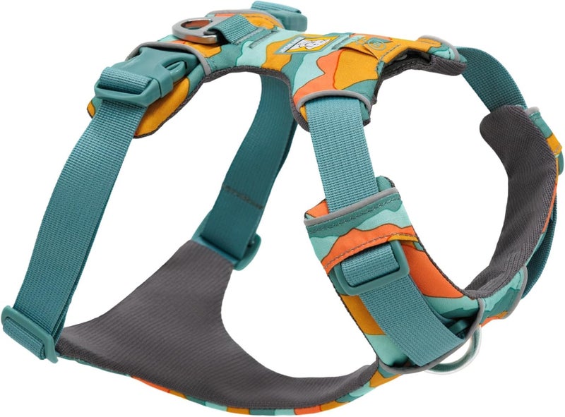 Ruffwear, Front Range Dog Harness, Reflective Soft Padded Everyday Harness with Dual Leash Clips, Adjustable and Lightweight Fit for Training or Walking for All Dogs, Spring Mountains, Small - Image 1
