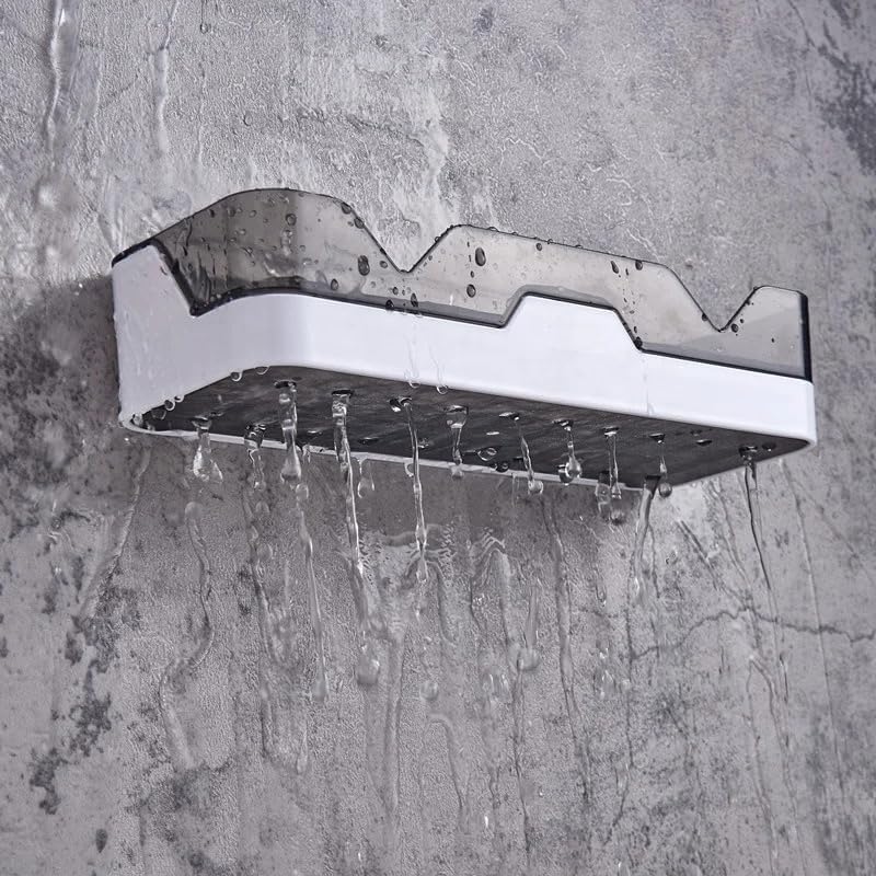 JIGSHTIAL Wall Mounted Shelf Organizer for Bathroom & Kitchen | Shampoo Conditioner Holder | Bathroom Accessories | Kitchen Sink Organiser | Multipurpose Soap Holder (Pack of 1) - Image 4