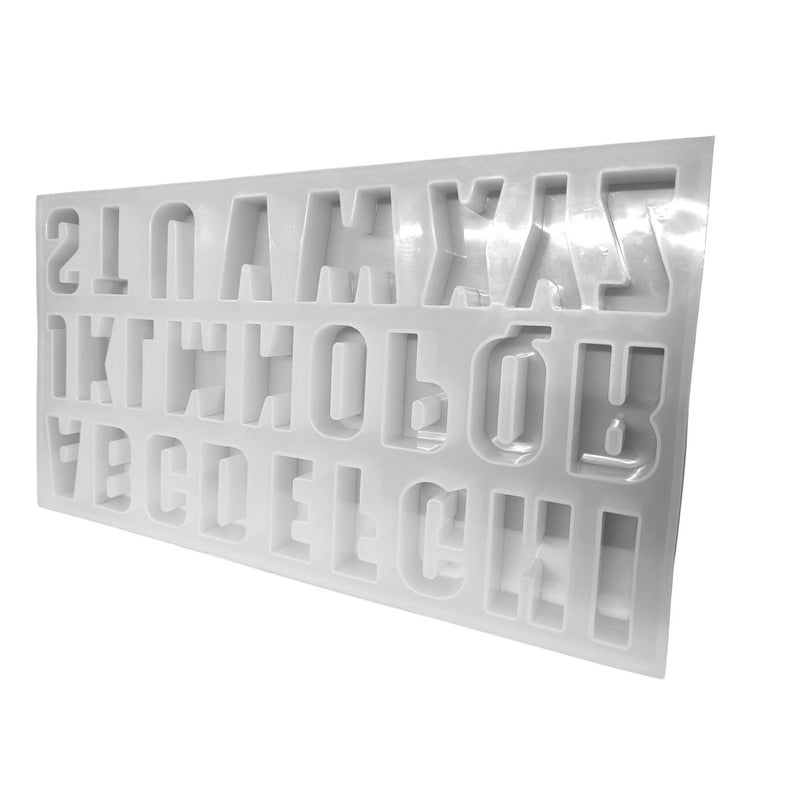 Snoogg SNOOGG Extra Large 25 mm deep Alphabet Molds of 26 English Letter with 3 Pouch of Flakes Foil for Resin Art, DIY, Home Décor, Festive & Customize Project  - Image 4
