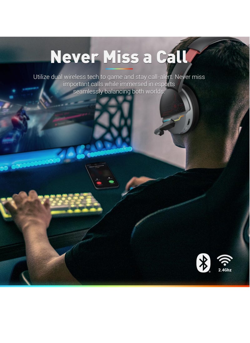 نوبو - سماعة الألعاب اللاسلكية G08 مع ميكروفون متوافقة مع PS4/PS5/PC/Mac - Image 1