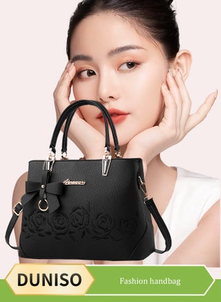 Women's handbag, PU leather shoulder bag, large capacity crossbody bag, with detachable shoulder strap and top handle, embroidered design and bow decoration, suitable for shopping, work, dating, travel - pzsku/ZBA37A401FF98B3A381B1Z/45/_/1740704212/08bb8bf9-5ada-425b-823c-fbc876830c9b