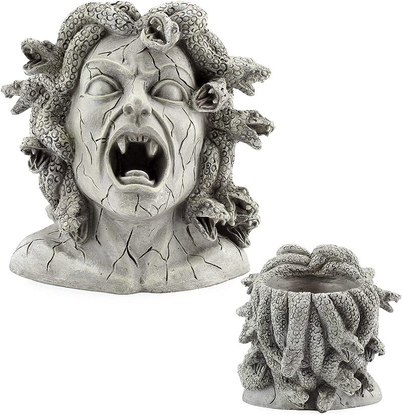 Darware Resin Medusa Head Planter Large Garden Decor Statue Flower Pot