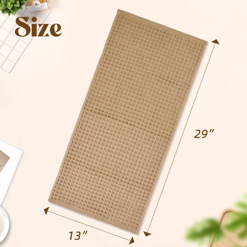 Jacquotha Waffle Bathroom Hand Towels 5-Piece (Tan) â€“ Cotton, Soft, Lightweight, Lint Free, 13â€ x 29â€ - Image 5