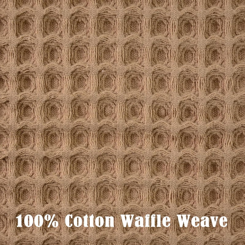 Jacquotha Waffle Bathroom Hand Towels 5-Piece (Tan) â€“ Cotton, Soft, Lightweight, Lint Free, 13â€ x 29â€ - Image 4