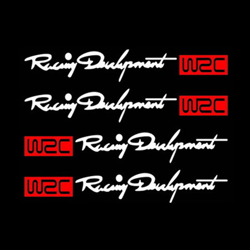 4pcs Rear-view Mirror WRC Car Body Styling Sticker Removable Waterproof - Image 1