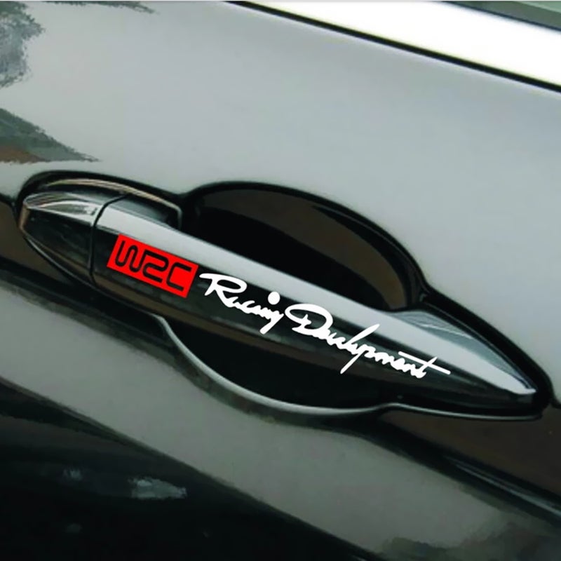 4pcs Rear-view Mirror WRC Car Body Styling Sticker Removable Waterproof - Image 5