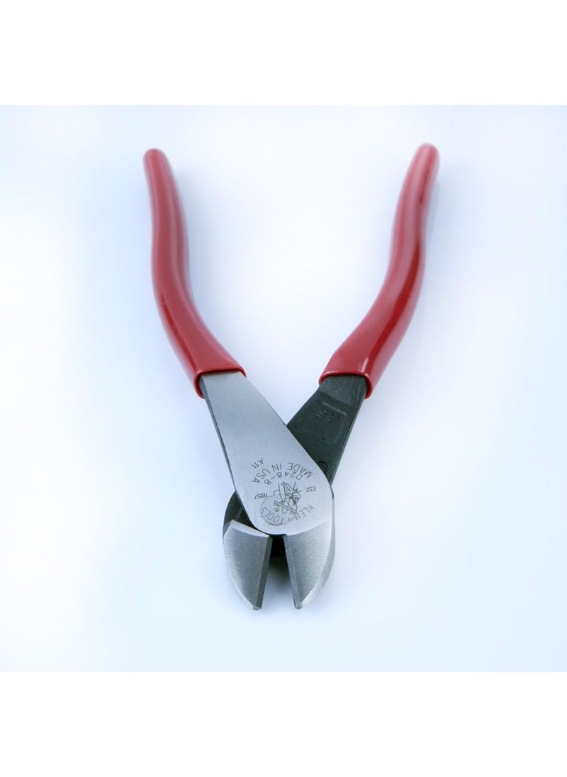 Klein Tools D248-8 Pliers, Made in USA, Diagonal Cutting Multi-Purpose Pliers with Angled Head, High-Leverage Design, and Short Jaw, 8-Inch