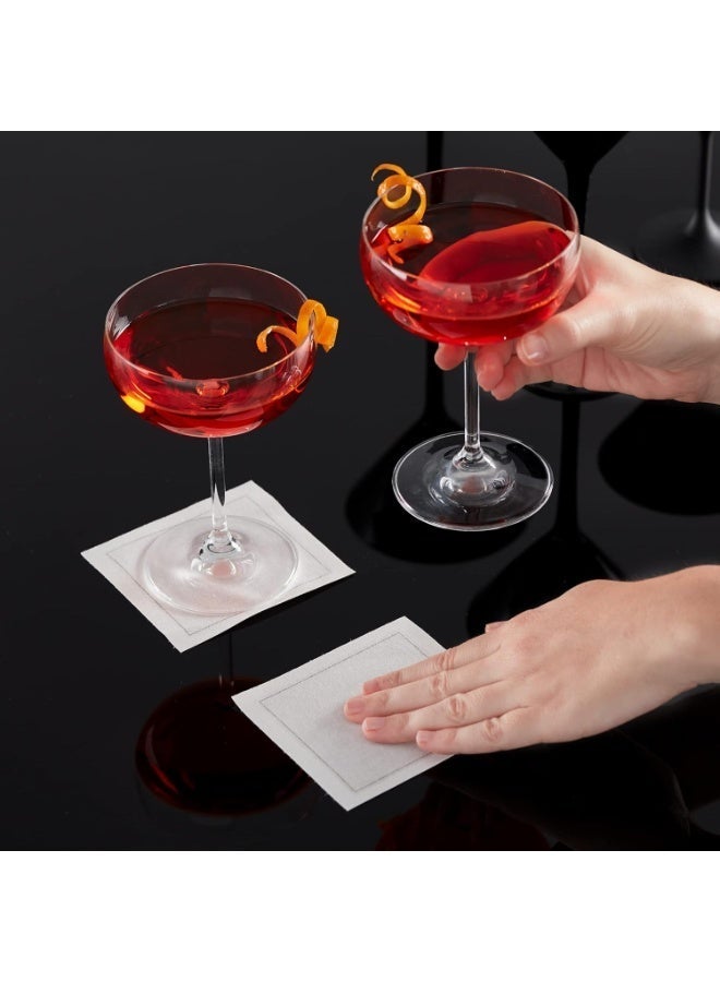 Basics Cotton Cocktail Napkins – Soft Disposable Party Napkins, 50 Pieces per Roll, Cream Color, 4.3 Inch - Image 5