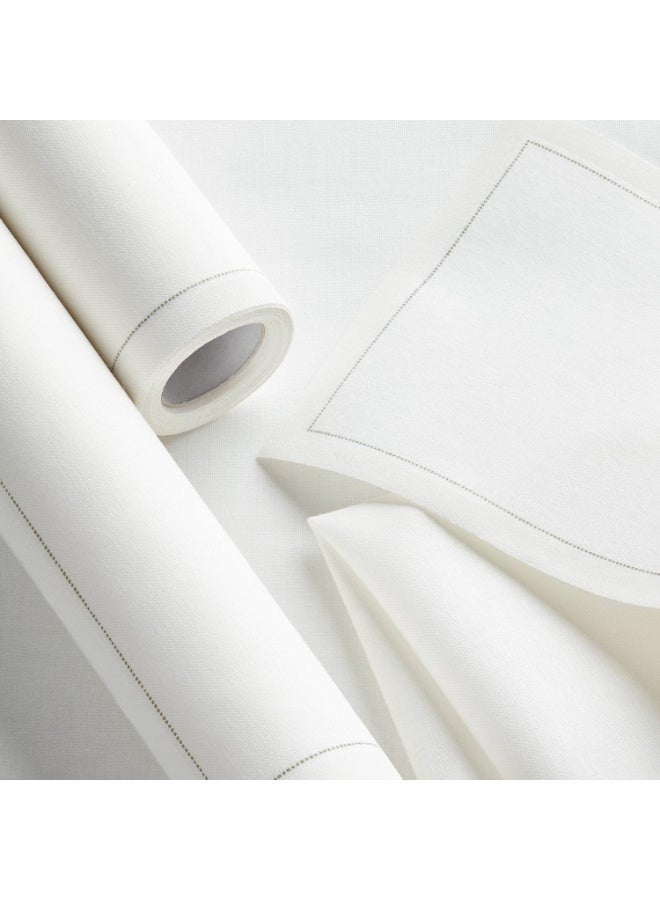 Basics Cotton Cocktail Napkins – Soft Disposable Party Napkins, 50 Pieces per Roll, Cream Color, 4.3 Inch - Image 4