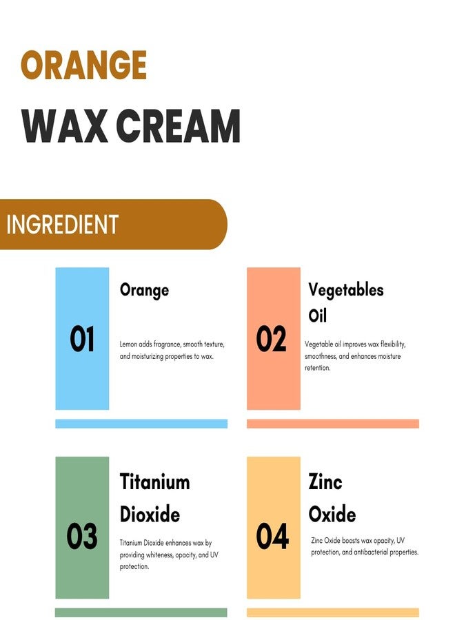 CURE Orange Cream Wax for Hair Removal | Full Body Wax for Legs, Underarms, Hands, & Bikini Area | Hydrating & Soothing Formula for Sensitive Skin & All Skin Type | D-Tan & Brightening Treat - 800Gm - Image 5