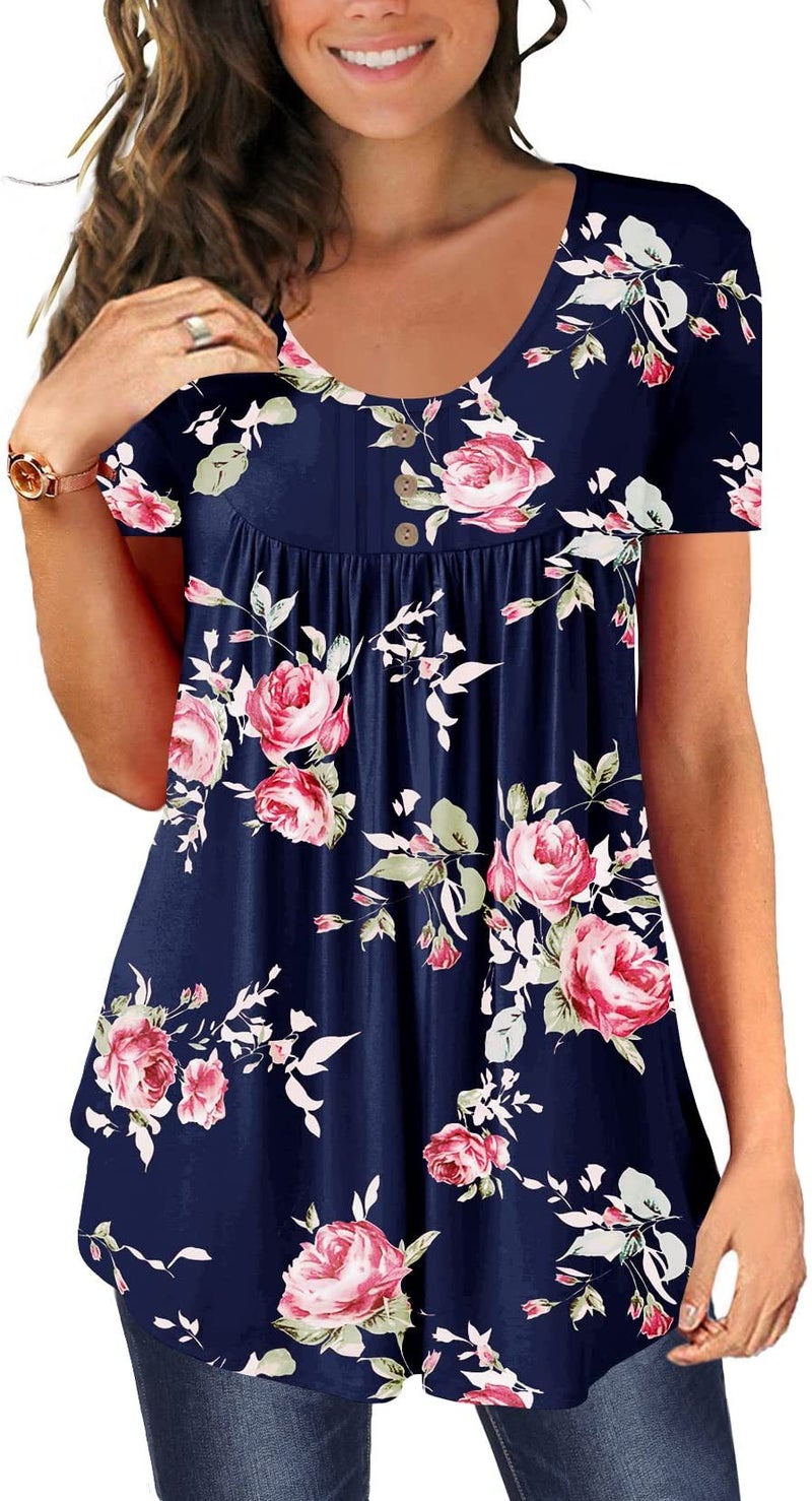 2025 Cross-Border and Spring and Summer Wish New Women''s Printed Round Neck T-Shirt Short-Sleeved Loose Top T-Shirt - Image 5