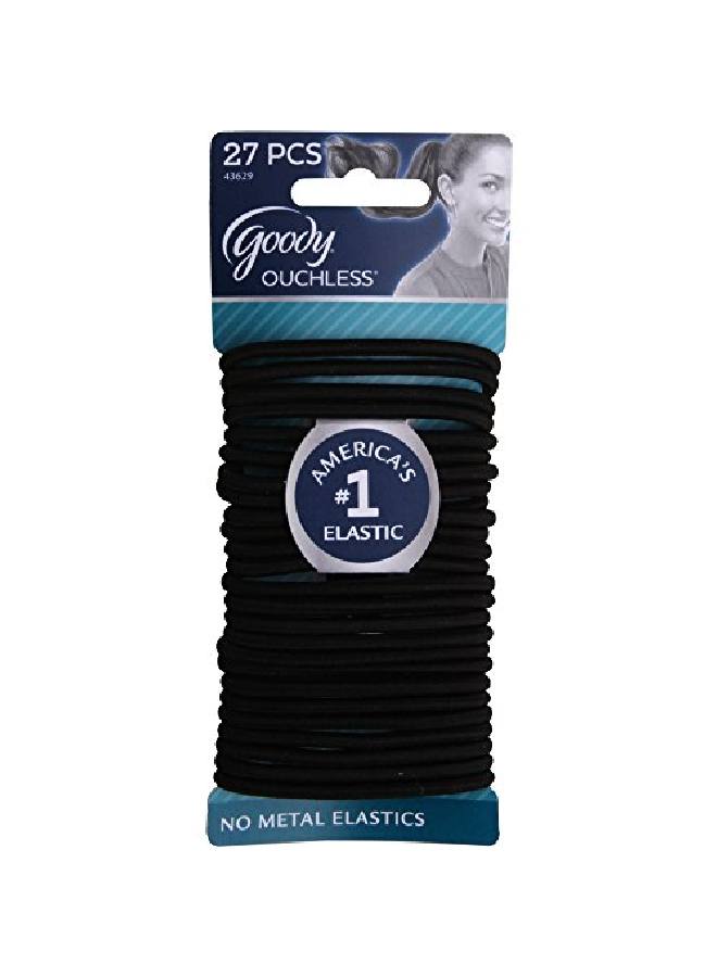 Goody Ouchless Elastic Thick Black 27 Count (Pack Of 2) - Image 2