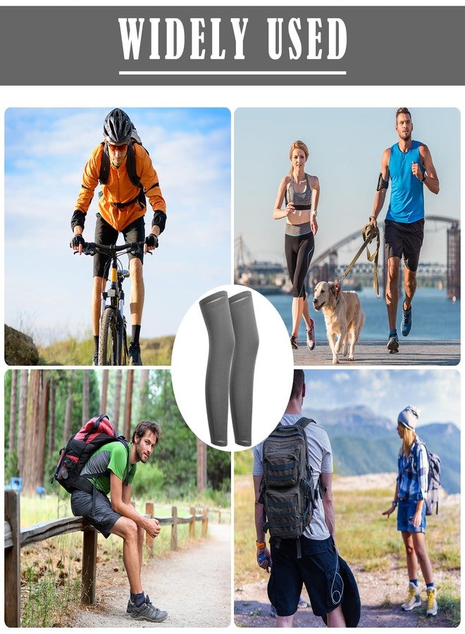 Skylety Compression Leg Sleeves Full Length Sleeves for Mens Basketball Cycling(Black, Dark Grey, Navy Blue,Large,3 Pairs) - Image 4