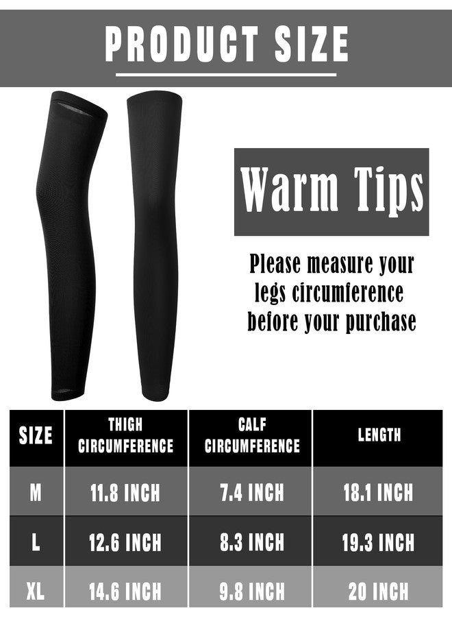 Skylety Compression Leg Sleeves Full Length Sleeves for Mens Basketball Cycling(Black, Dark Grey, Navy Blue,Large,3 Pairs) - Image 3