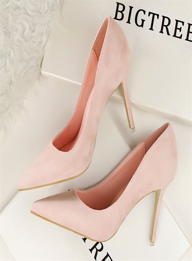 BIGTREE Fashion Pointed High Heels 9CM Pink