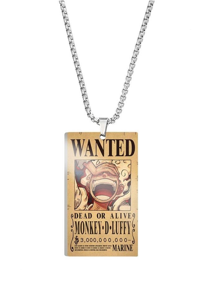 Generic - One Piece Monkey D. Luffy Printed Pendant Necklace - Image 1