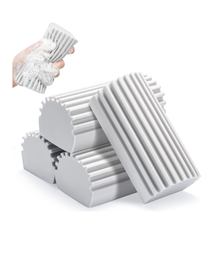 Excefore Sponges Cleaning Brush, 4 Pcs Reusable Dusters for Cleaning Household Use, Baseboard Cleaner Tool,  for Scrub Fan, Ceiling, Kitchen Dish, Blinds, Glass Window, Track Grooves, and Faucets - Image 1