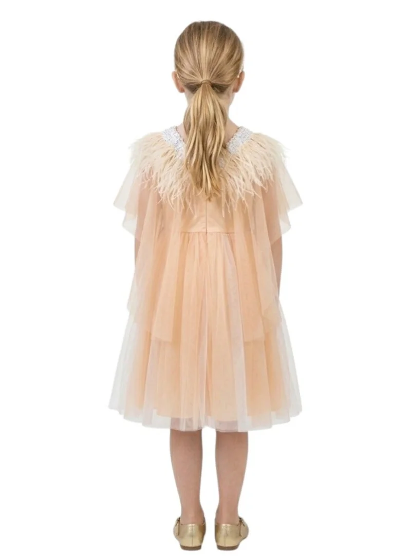 دىدانيالا D' Daniela - Dragonfly Dress with Sequins Mustard Yellow