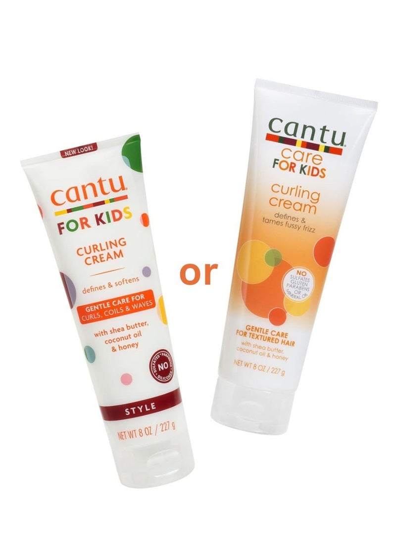 Cantu Kids Curling Cream for Curly & Textured Hair, Gentle Styling & Deep Moisturizing Formula, 227 g Curling Cream 227grams - Image 3